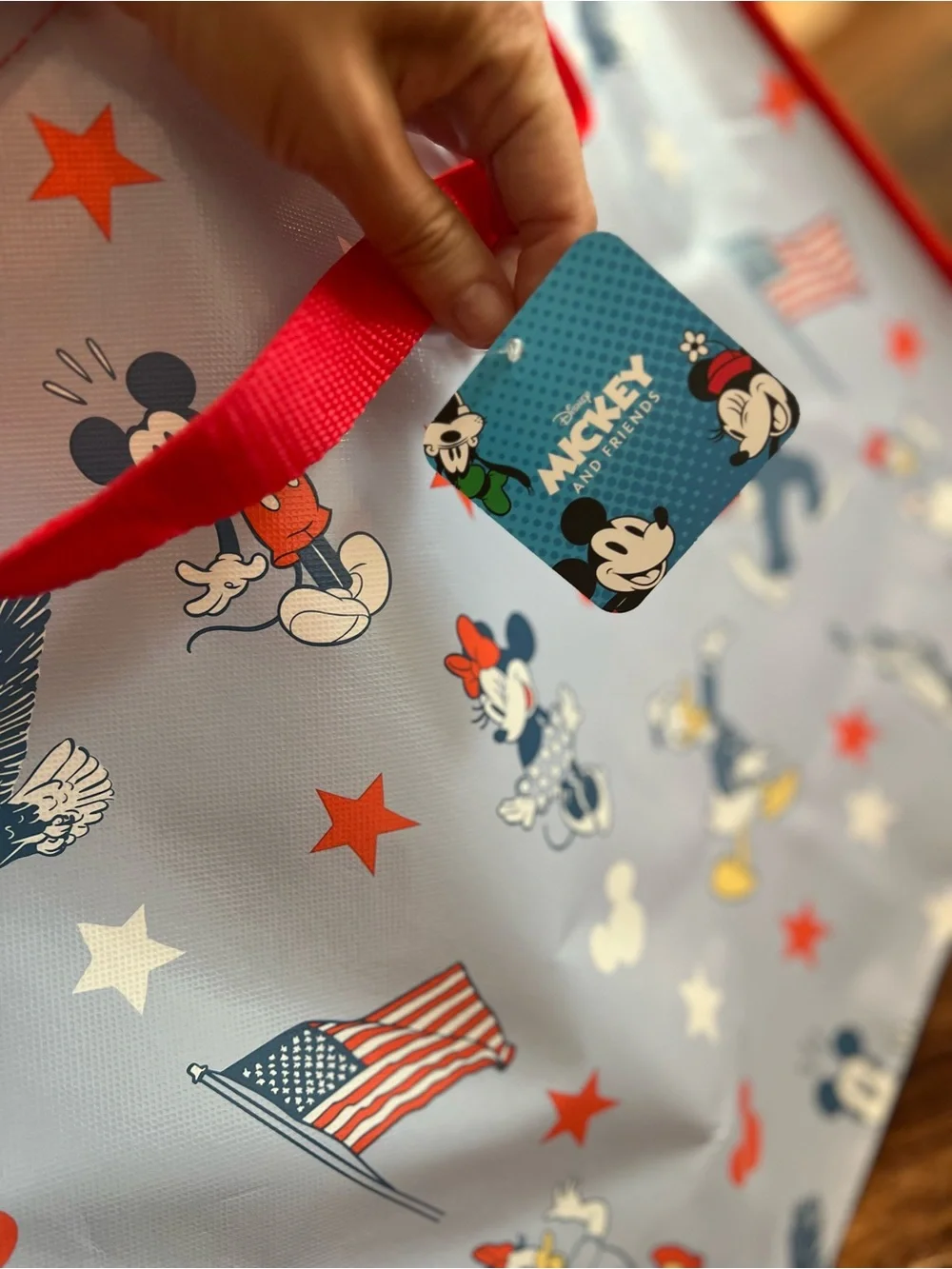 NWT Disney Patriotic XLarge Reusable Tote Bag